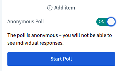 Anonymous poll