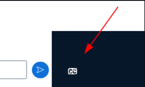 closed captions button on action bar