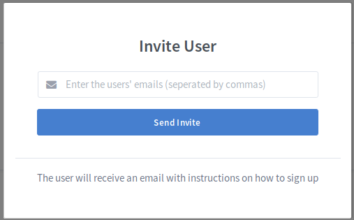 Greenlight Administrator Invite Modal